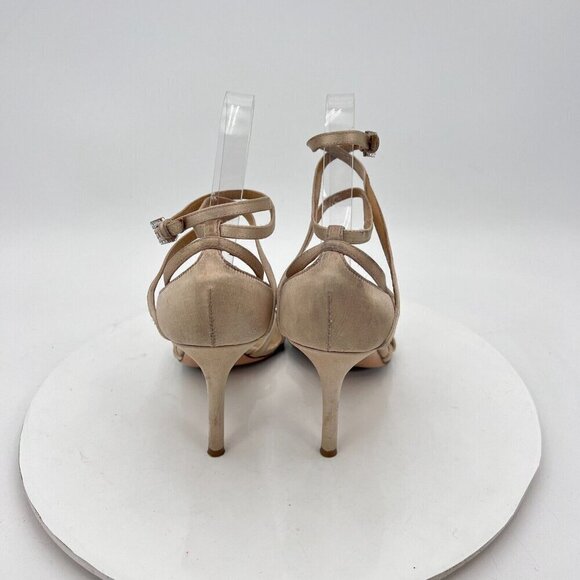 Valentino Garavani Women Size EU 36 US 6 Cream Leather Strappy Pump Heels - Picture 6 of 14